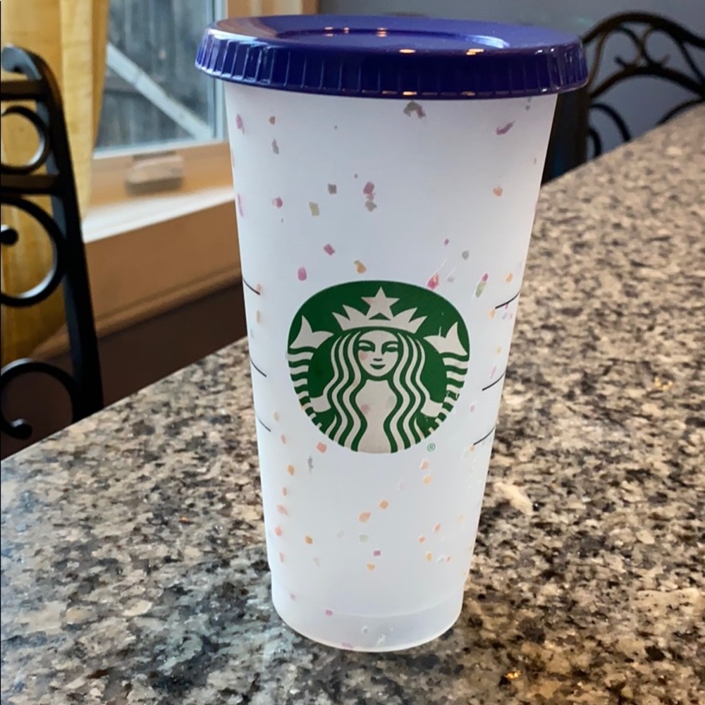 Starbucks confetti color changing cold cup